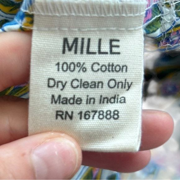 Mille Kiki Floral Print Off Shoulder Smocked Dress Large 8-10 - Picture 12 of 12